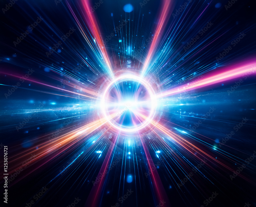 Aufkleber abstract background with colorful light streaks radiating outwards from the center, creating a dynam