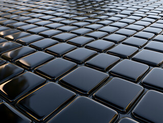  polished black brick with glossy finish