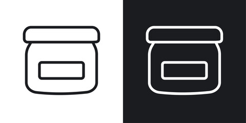 Cream icons in black and white liner strokes for web design.