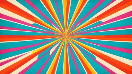 Fototapeta premium Sunburst retro vibes