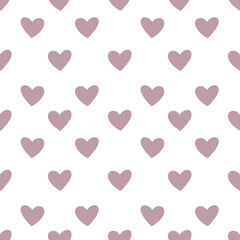 seamless pattern with pink hearts