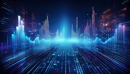 未来的なデジタルビジネスのグラフ