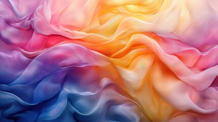 Obraz premium Colorful Abstract Silk Fabric Background for Elegant Designs