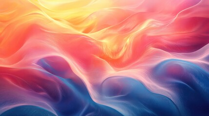 Fototapeta premium Abstract Colorful Waves in Vibrant Orange, Pink, and Blue Tones