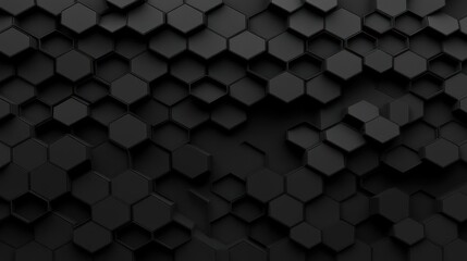 Abstract Dark Hexagon Pattern Background