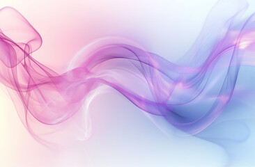 Naklejka premium Colorful pastel background in soft pink, blue, and yellow hues, featuring ethereal smoke swirls and glowing light effects, creating a dreamy and soothing atmosphere with a light, airy fee