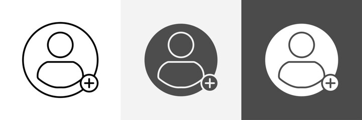 Add User icon set vector art