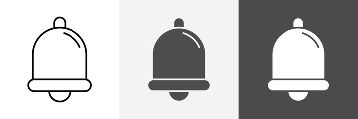 Bell icon set vector art