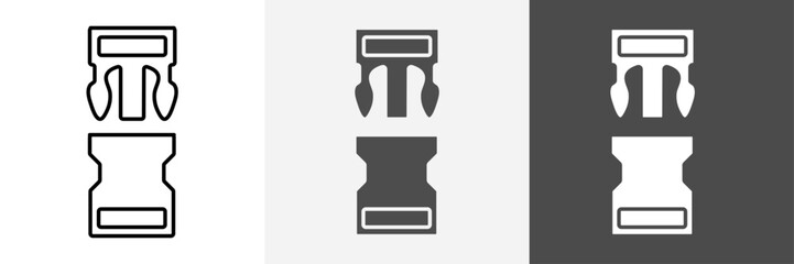 Buckle icon set vector art