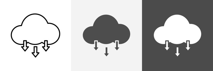 Cloud icon set vector art