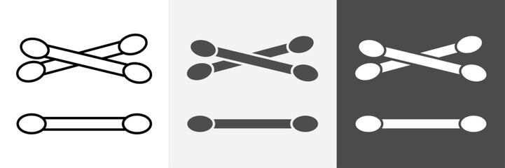 Cotton Bud Icon set vector art