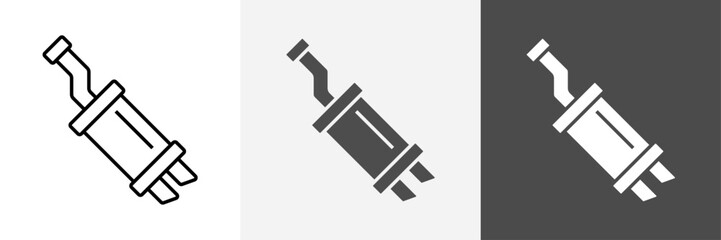 Exhaust Icon set vector art