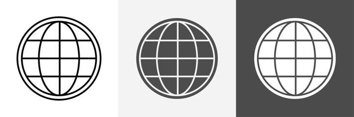 Obraz premium Globe icon set vector art