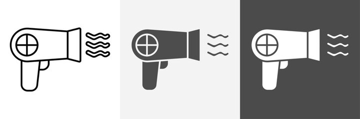 Hand Dryer Icon set vector art