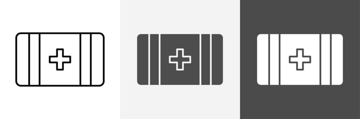 Obraz premium kit medical icon set vector art