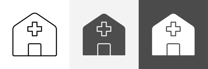 Obraz premium Medical House icon set vector art