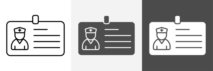 Medical id icon set vector art