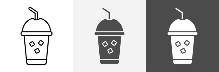 Milkshake icon set vector art