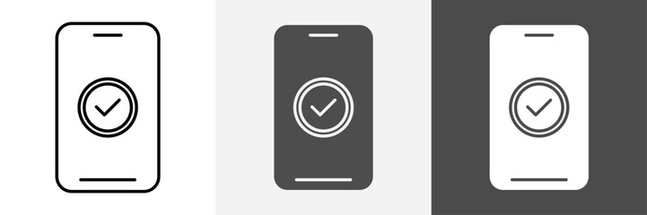 Mobile Phone Icon set vector art