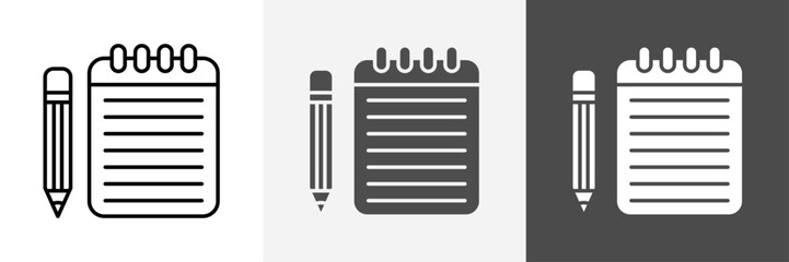 Note icon set vector art