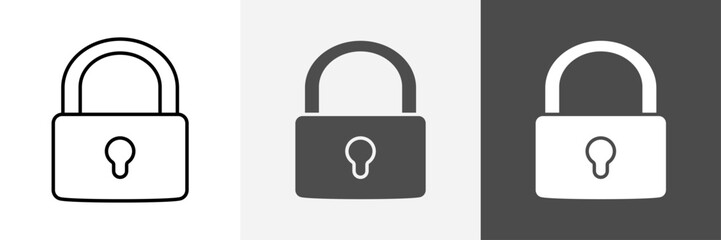 Padlock icon set vector art
