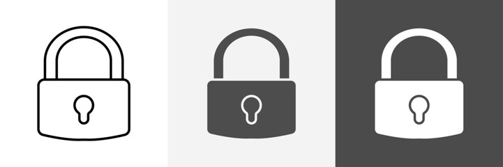 Padlock icon set vector art