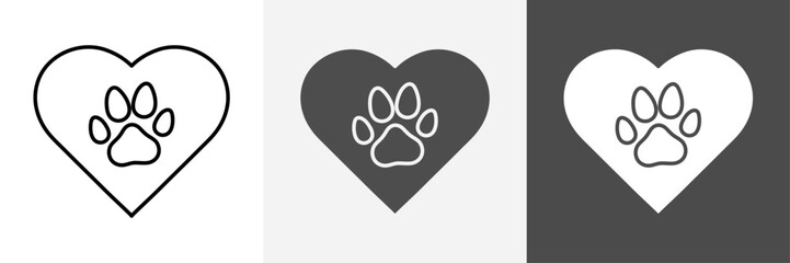 Pet Friendly icon set vector art