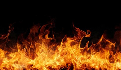 Abstract flowing orange and black fluid art with dynamic silky texture and fiery motion