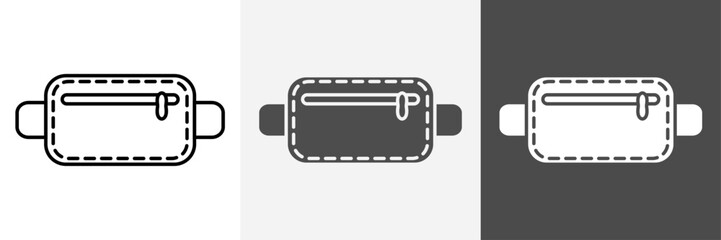 waist bag icon set vector art © Hindu