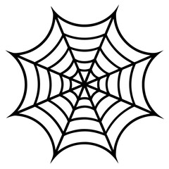 Delicate Spider Web Line Art Motifs