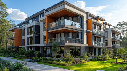 Modern Architectural Apartment Building Complex Design