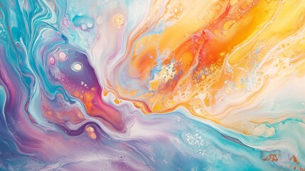 Fototapeta premium Acrylic colors in water. Abstract background.