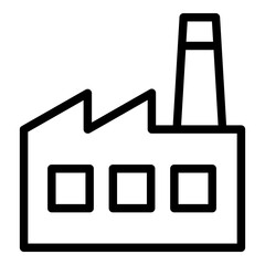 Factory icon. Vector line icon