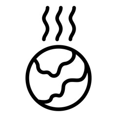 Heat wave icon. Vector line icon