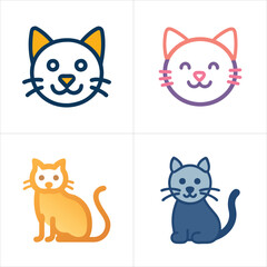 set of cat's icons