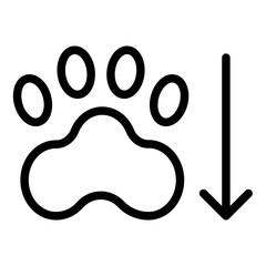 Loss of species icon. Vector line icon