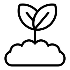Plant icon. Vector line icon