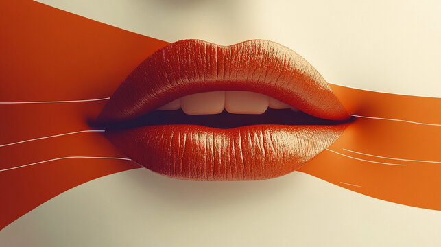 red lips isolated on white background 5 HD 8K wallpaper Stock Photographic Image