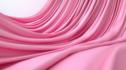 Pink Draped Fabric In Soft Lighting