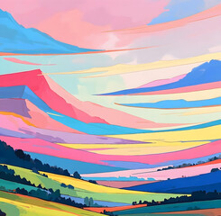 Abstract art with a color palette of warm earth tones, evoking a sense of nature and tranquility