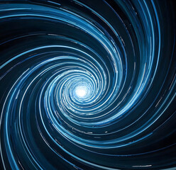 Abstract art with swirling lines and vanishing points, creating a sense of motion and infinity.