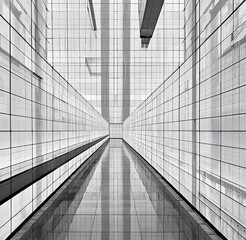 Background with a perspective grid and vanishing points, suitable for architectural or technical designs