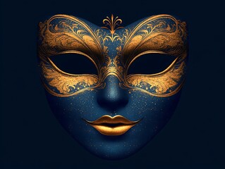 Elegantly crafted vector depiction of a Venetian masquerade mask, exuding mystery and elegance with its intricate details and ornate design ::2 masked allure, carnival vibes, concealed identity, 
