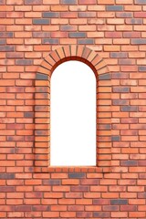 Brick Wall with Archway Opening Architectural Detail for Background Designs