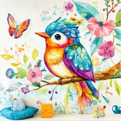 Vibrant Large-Scale Mural Designs for Kids Rooms