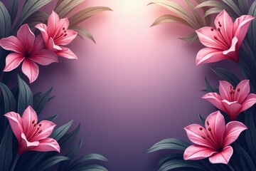 Obraz premium background with beautiful different flowers with a place for text