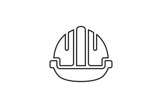 vector illustration of a construction worker helmet