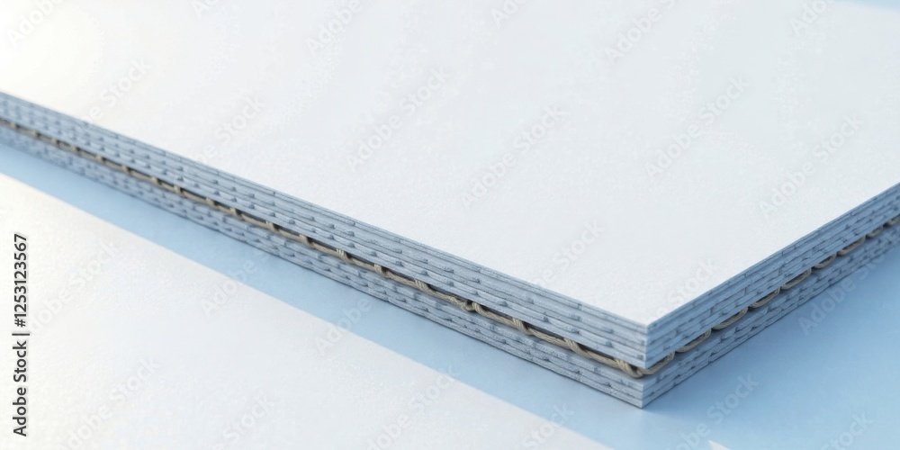 Poster Close-up view of a layered composite material showcasing its intricate construction and unique design