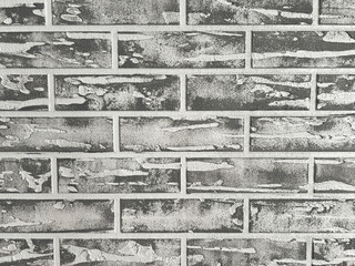 Panoramic background of old brick wall texture. Gray brickwork. Background for home or office design