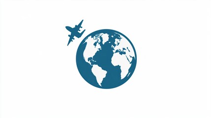 Fototapeta premium Global Airplane Travel Icon (1)